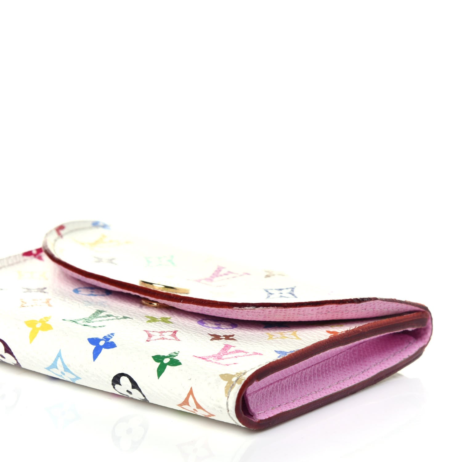 Louis Vuitton Monogram Multicolor Business Card Holder White Litchi 8 of 9