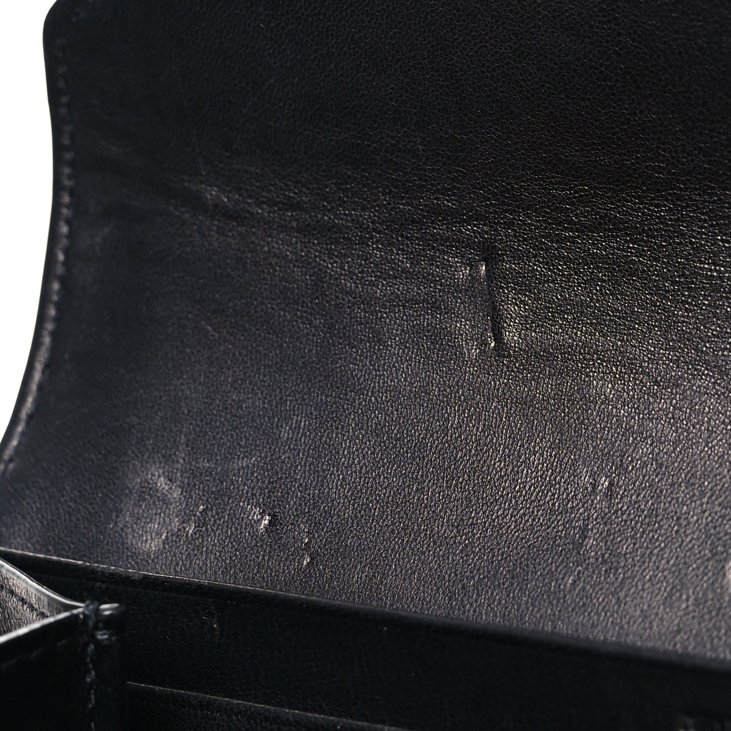 Lambskin Quilted Monogram Large Gabbie Flap Wallet Black