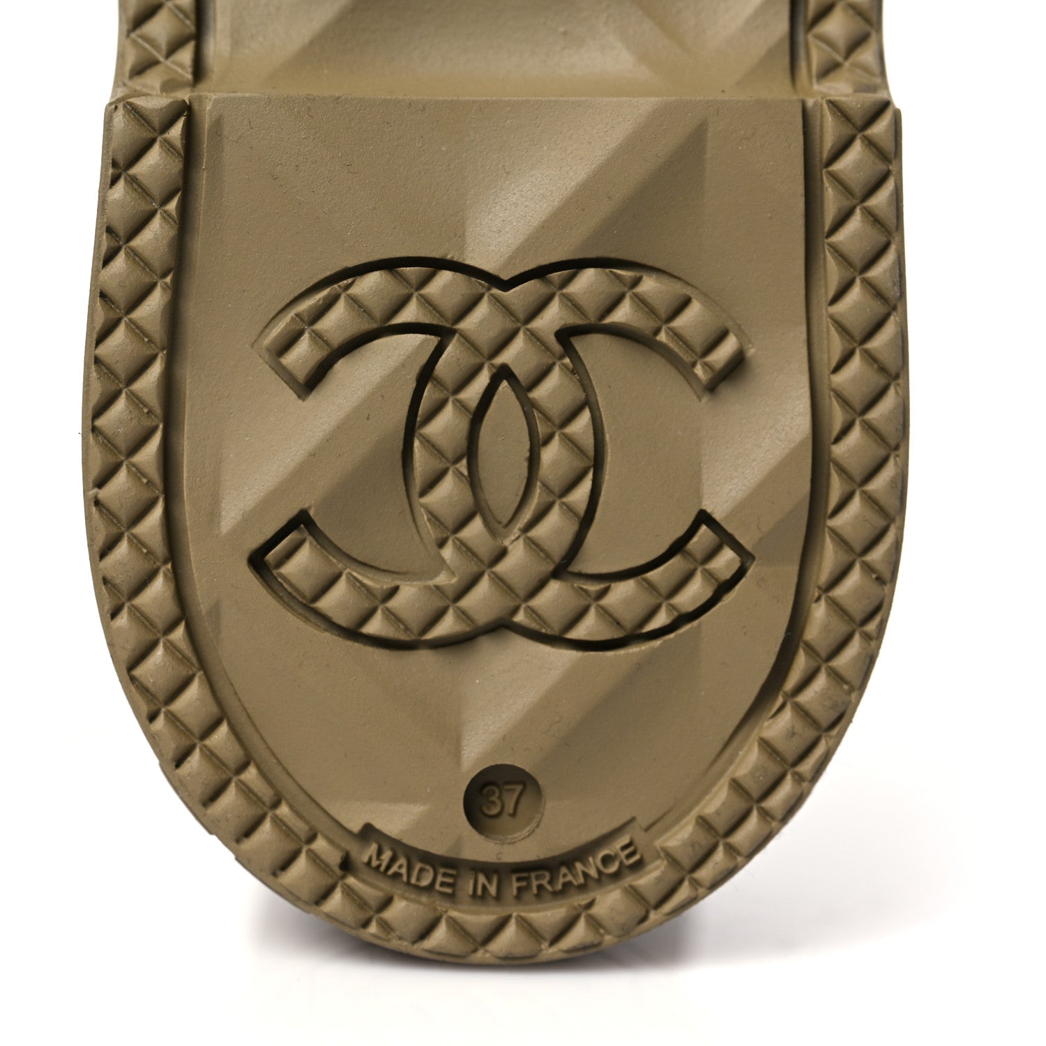Chanel Caoutchouk CC High Boots 37 Dark Beige 6 of 7
