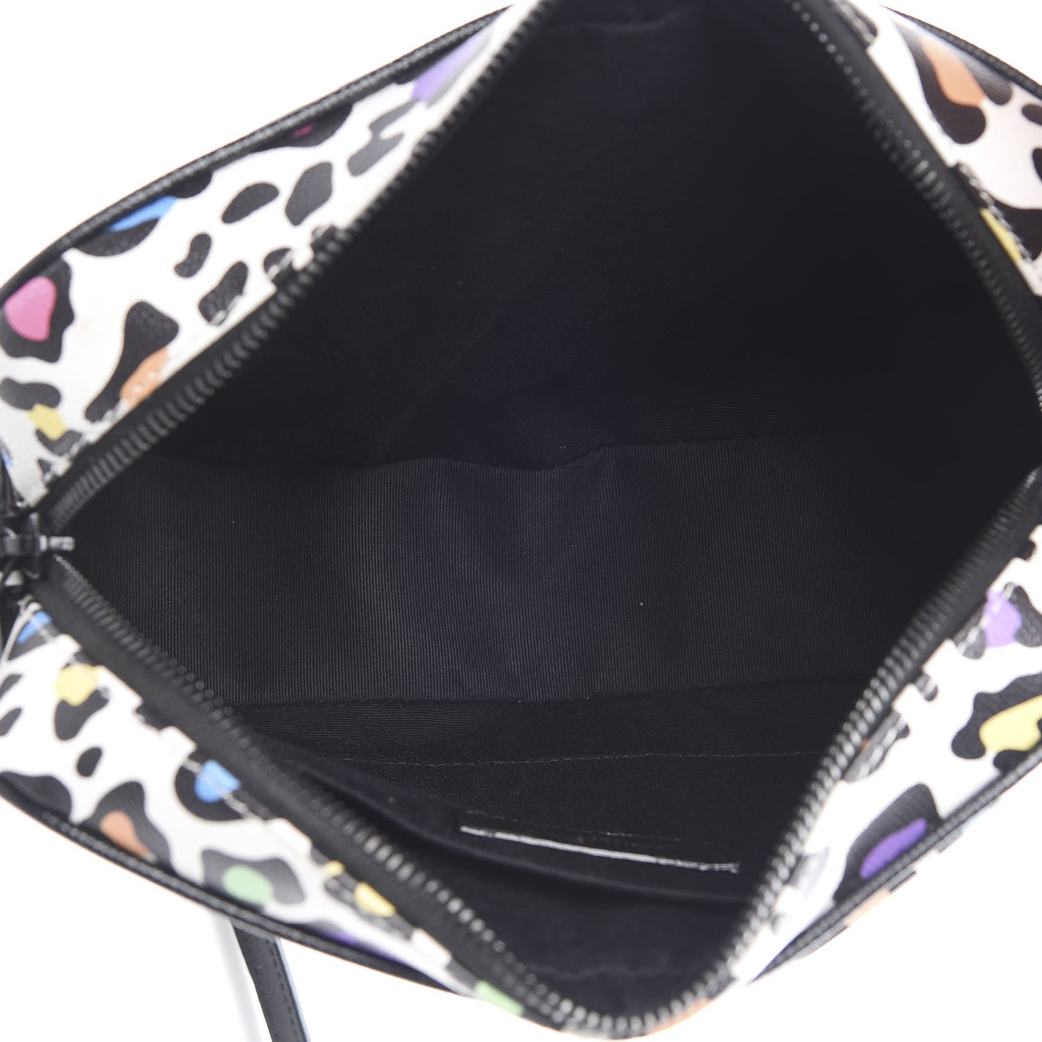 Saint Laurent Grain De Poudre Medium Classic Monogram Multicolor Leopard Print Camera Bag Black 5 of 11