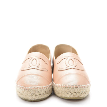 Chanel Lambskin CC Espadrilles 37 Nude 2 of 11