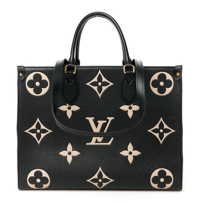 Louis Vuitton Empreinte Monogram Giant Onthego MM Black Beige 1 of 10