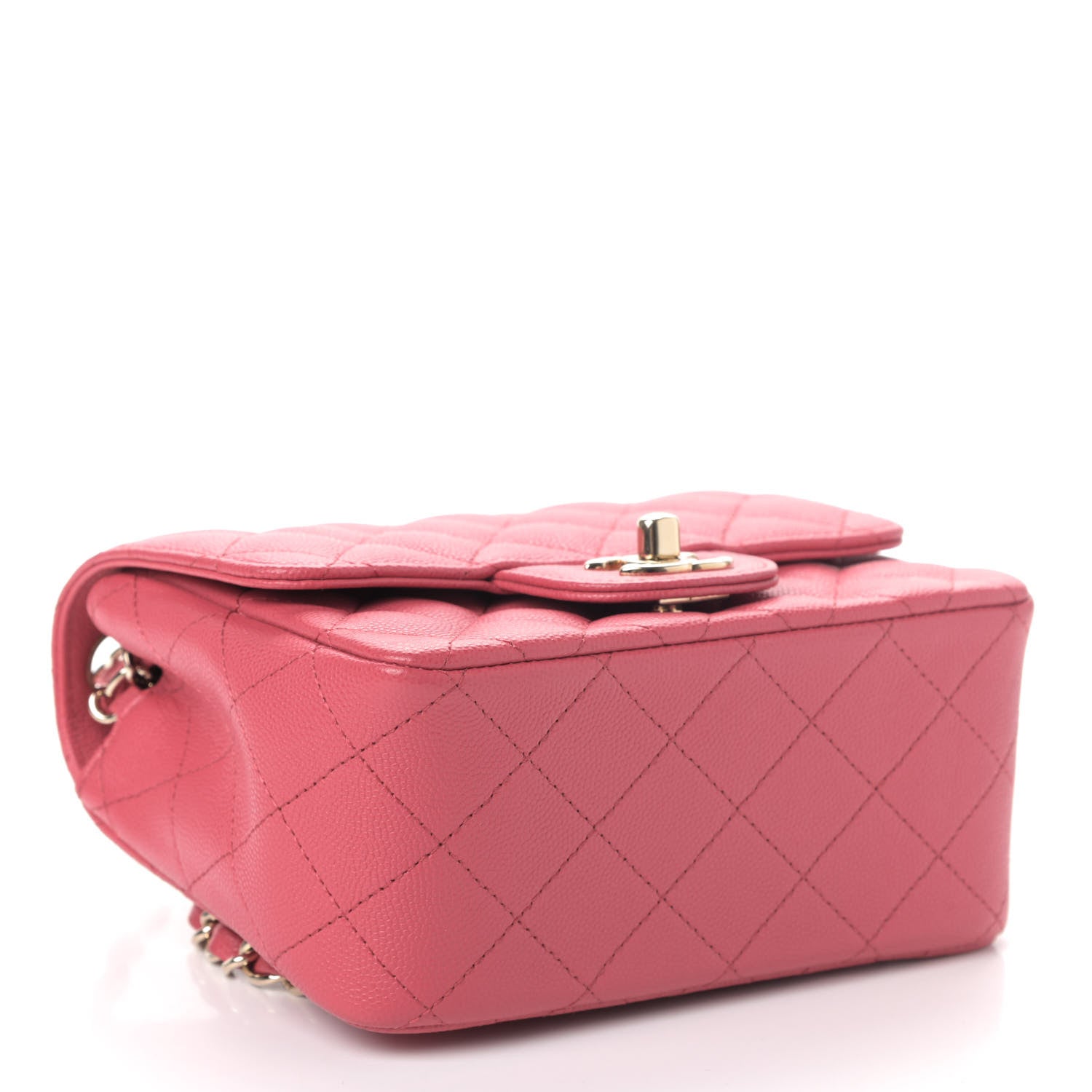 Chanel Caviar Quilted Mini Square Flap Pink 4 of 5