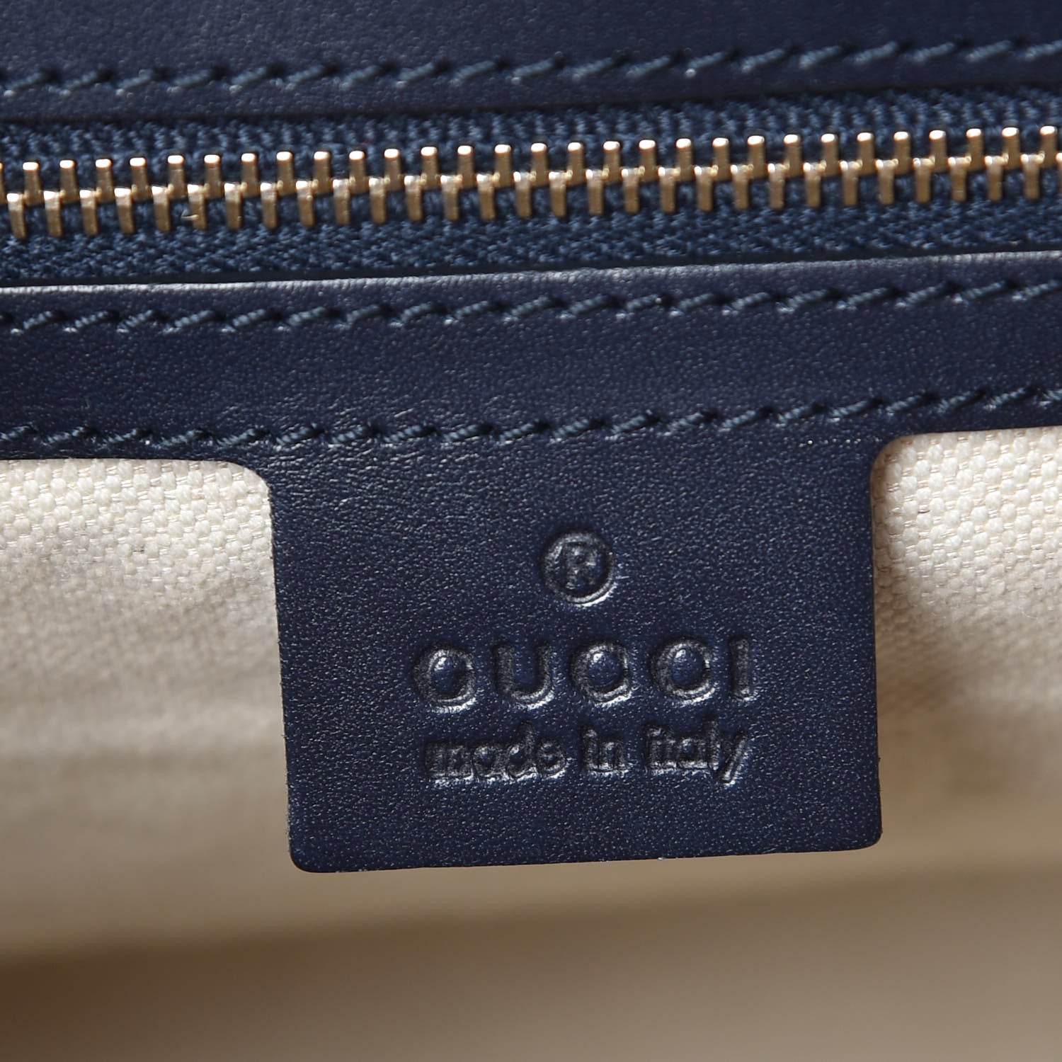 Gucci Monogram Selleria Calfskin Vintage Web Medium Boston Beige Blue 7 of 14