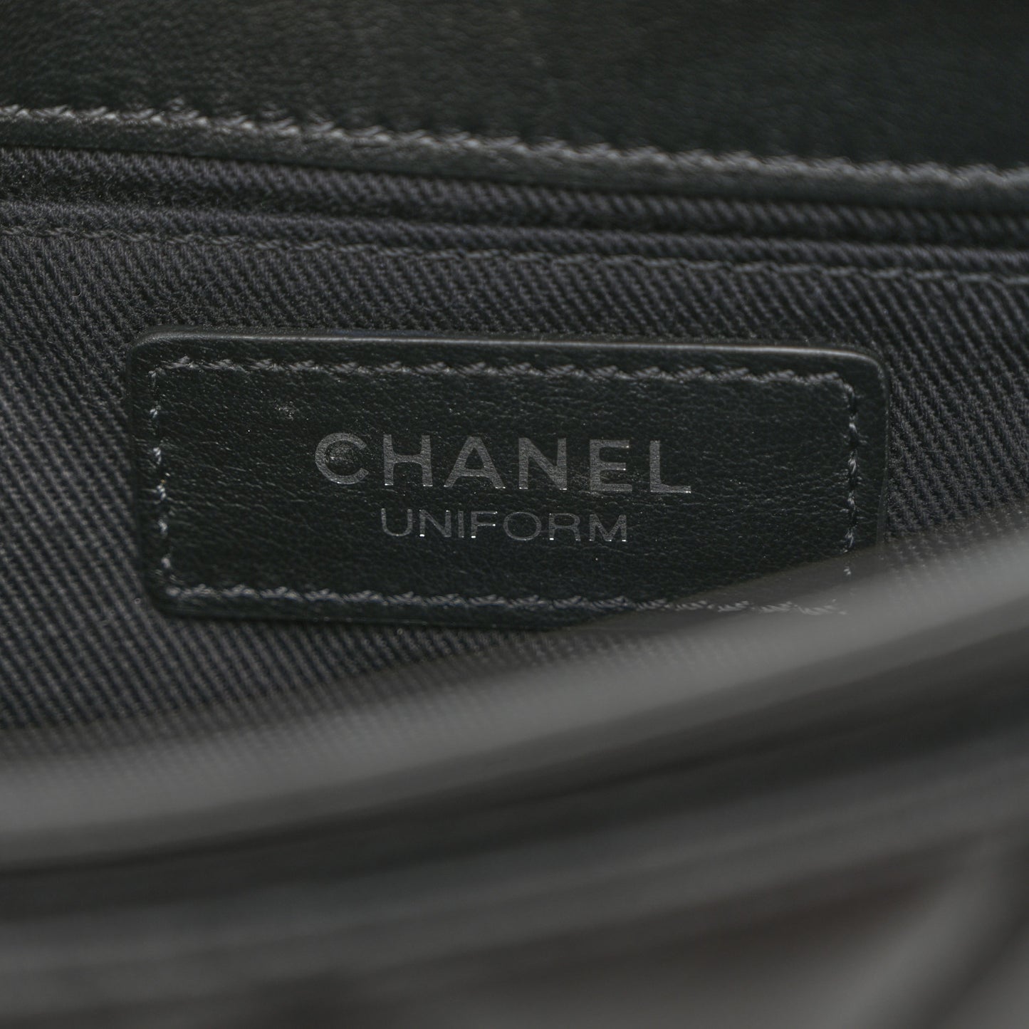 Calfskin Quilted CC Uniform Flap Belt Bag Black