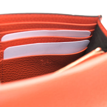 Gucci Dollar Calfskin Medium Betty Chain Wallet Sun Orange 6 of 11