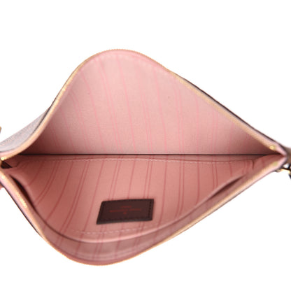 Louis Vuitton Damier Ebene Neverfull MM GM Pochette Rose Ballerine 5 of 8