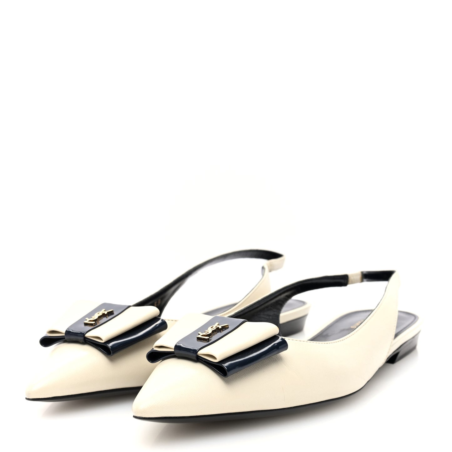Belfagor Anais Slingback Flats 39 Navy Pearl