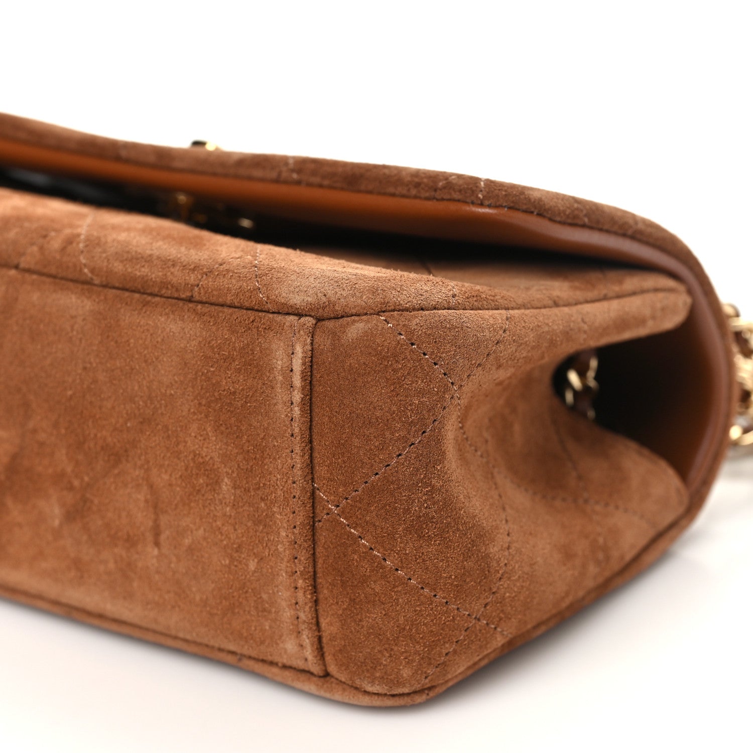 Chanel Suede Calfskin Quilted Small Eyes On You Flap Camel 17 of 20