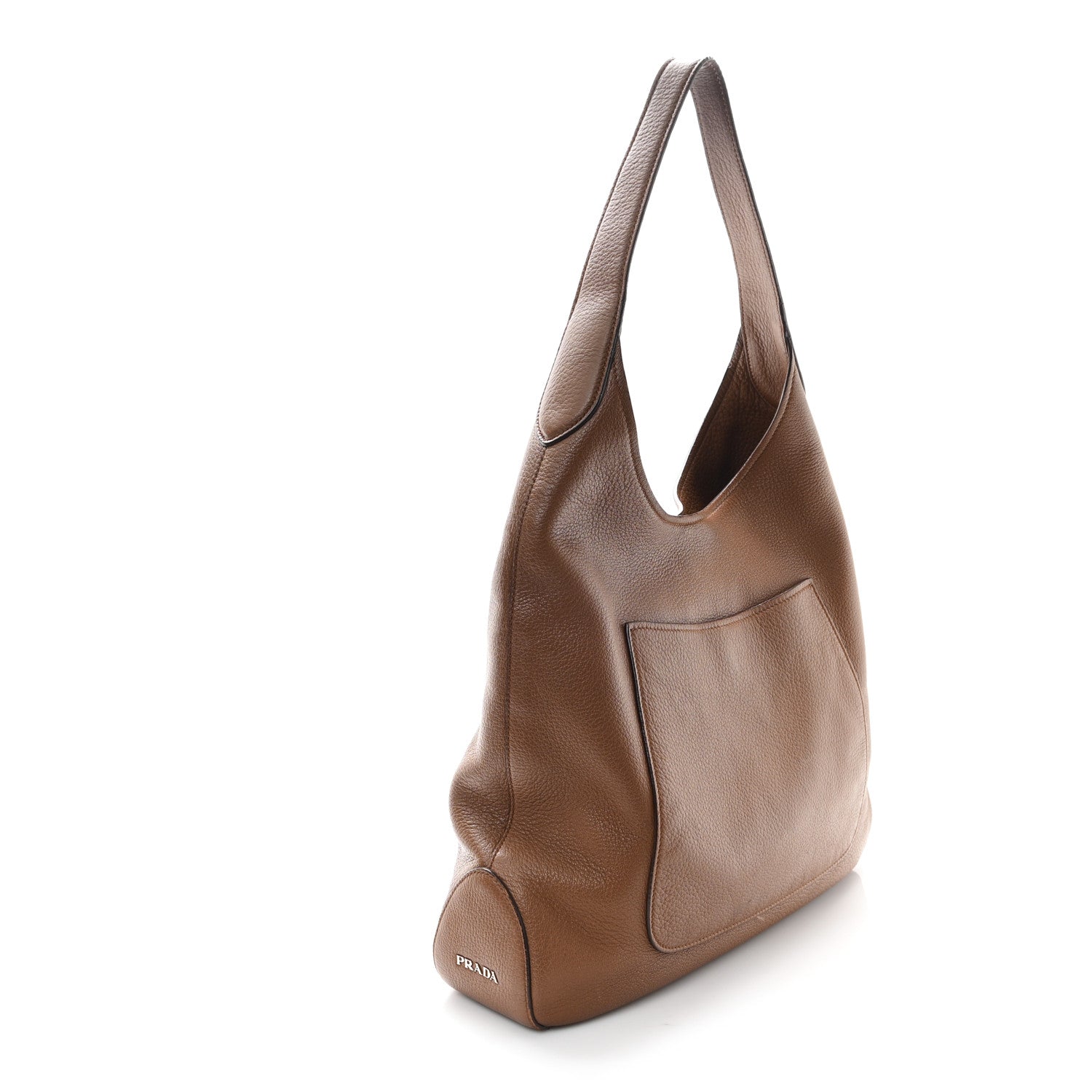 Prada Vitello Daino Medium Pocket Hobo Bag Cannella 3 of 13