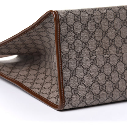 Gucci GG Supreme Monogram Fake/Not Large Retro Interlocking G Tote Bag Beige Brown Sugar 10 of 11