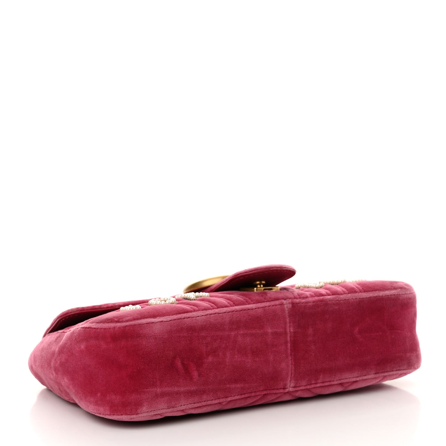 Velvet Matelasse Blind for Love Embroidered Medium GG Marmont Shoulder Bag Light Raspberry Rose Multicolor