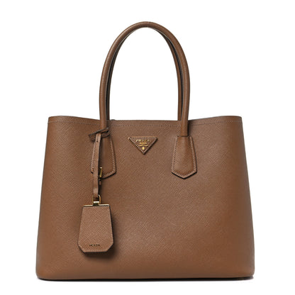 Prada Saffiano Cuir Medium Double Bag Cannella Turchese 1 of 7
