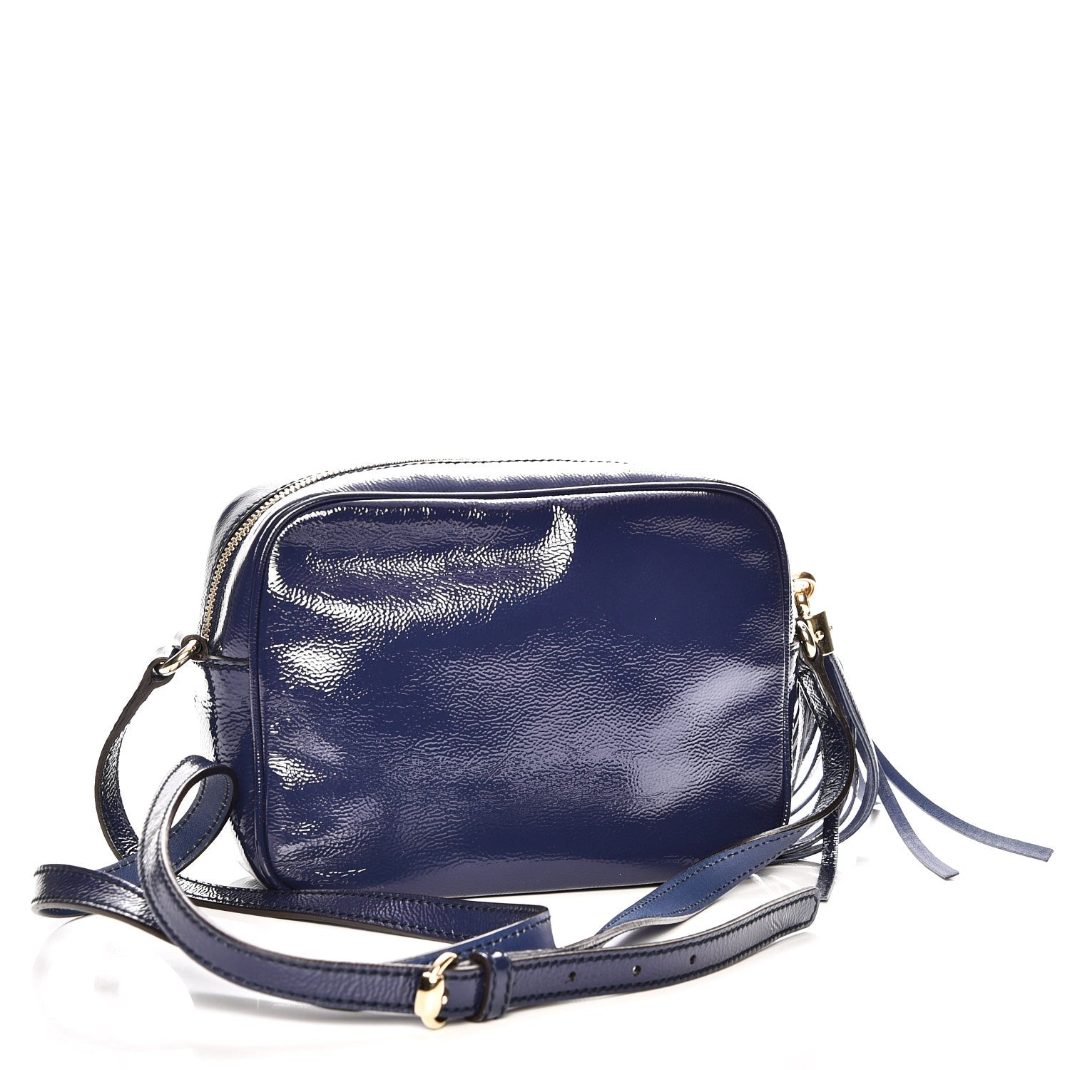 Gucci Vernice Naplack Small Soho Disco Bag Uniform Blue 3 of 7