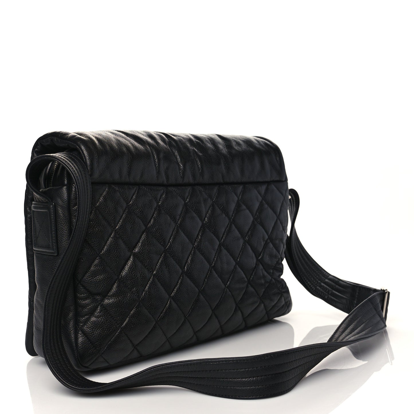 Caviar Quilted Coco Cocoon Messenger Black