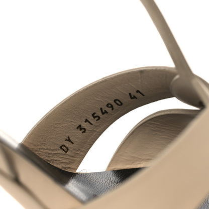 Saint Laurent Calfskin Tribute 75 Platform Sandals 41 Nude Powder 9 of 12