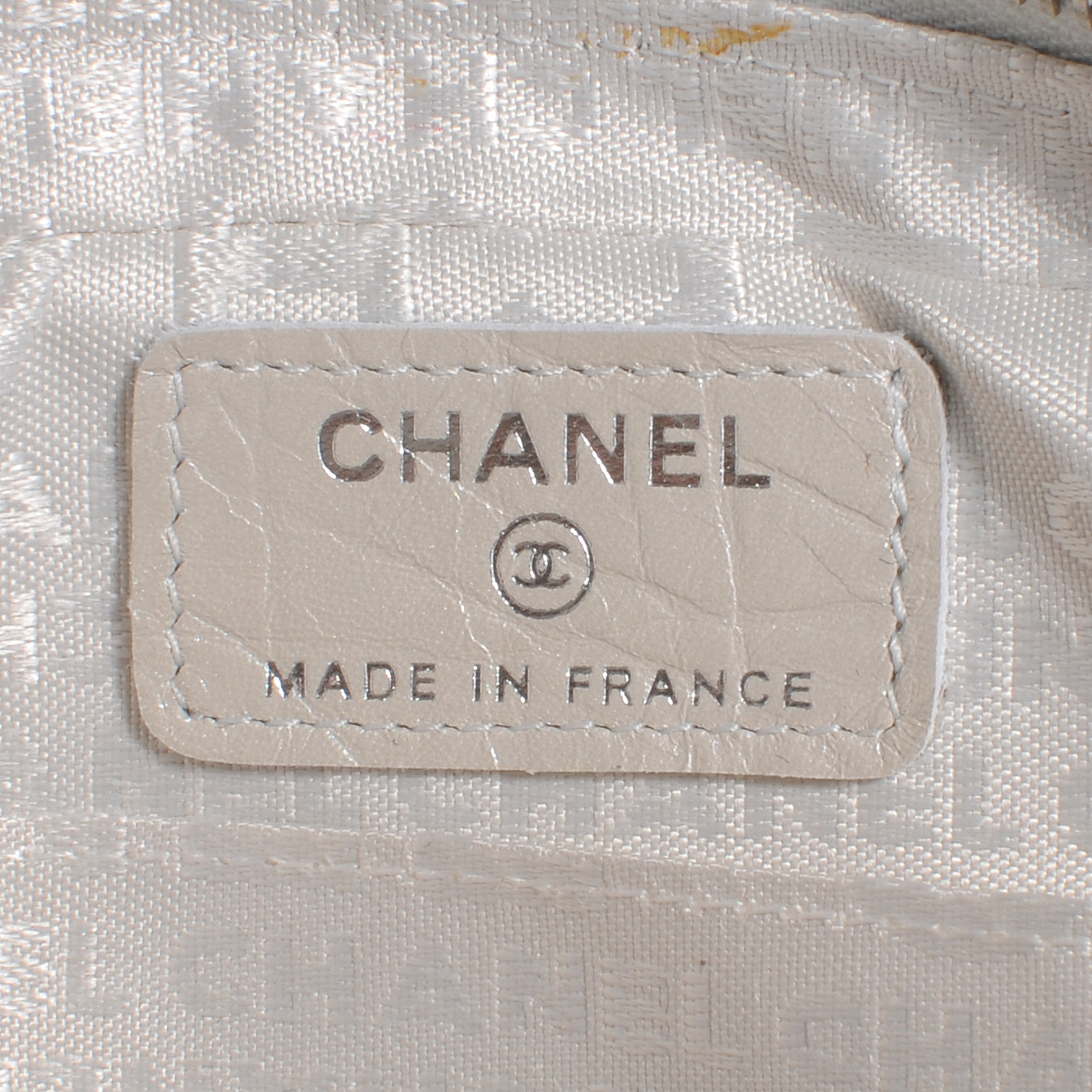 Chanel Quilted Cotton Club Cosmetic Pouch Light Silver 6 of 7