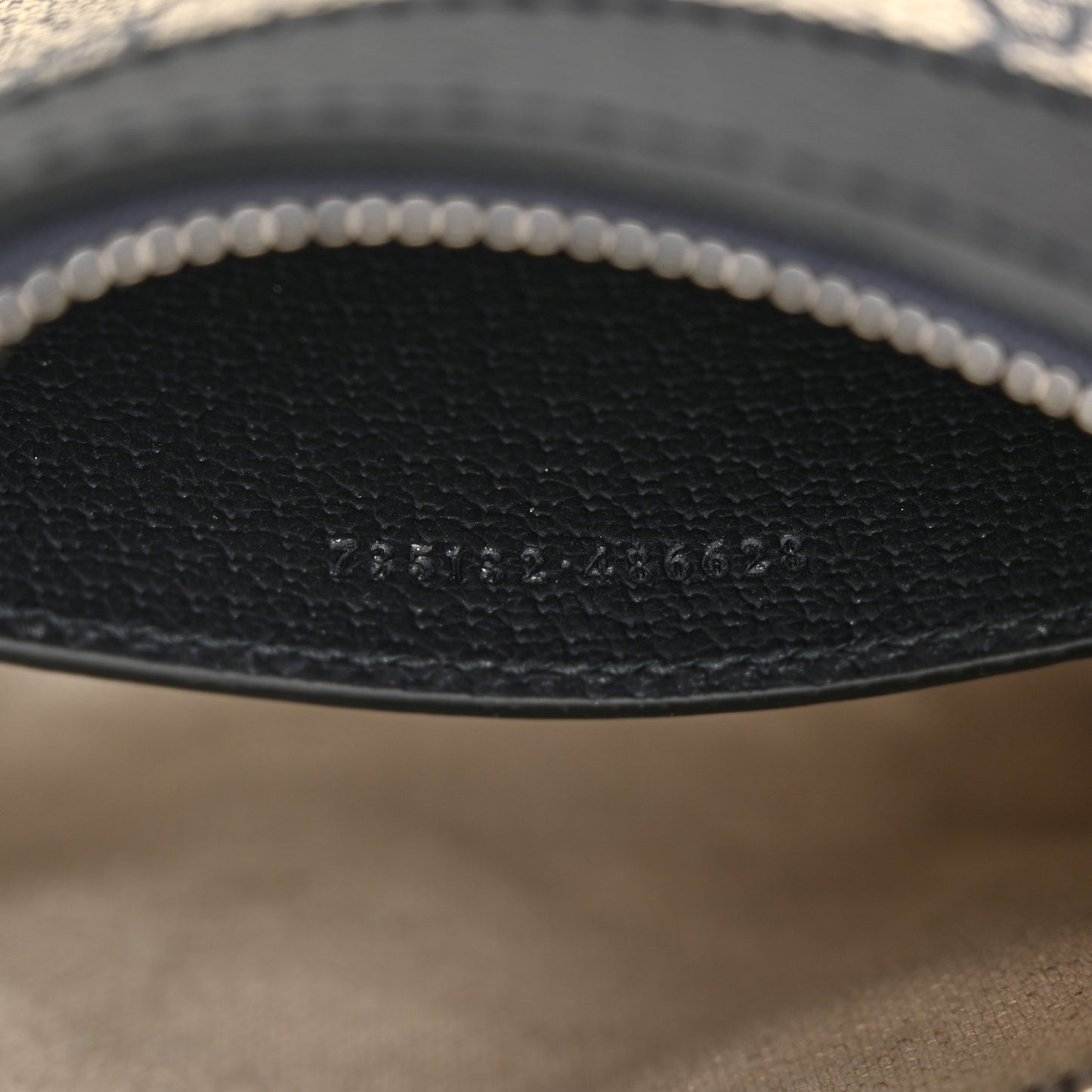 GG Supreme Monogram Textured Dollar Calfskin Web Small Ophidia GG Handbag Beige Blue