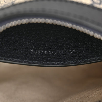 Gucci GG Supreme Monogram Textured Dollar Calfskin Web Small Ophidia GG Handbag Beige Blue 7 of 13