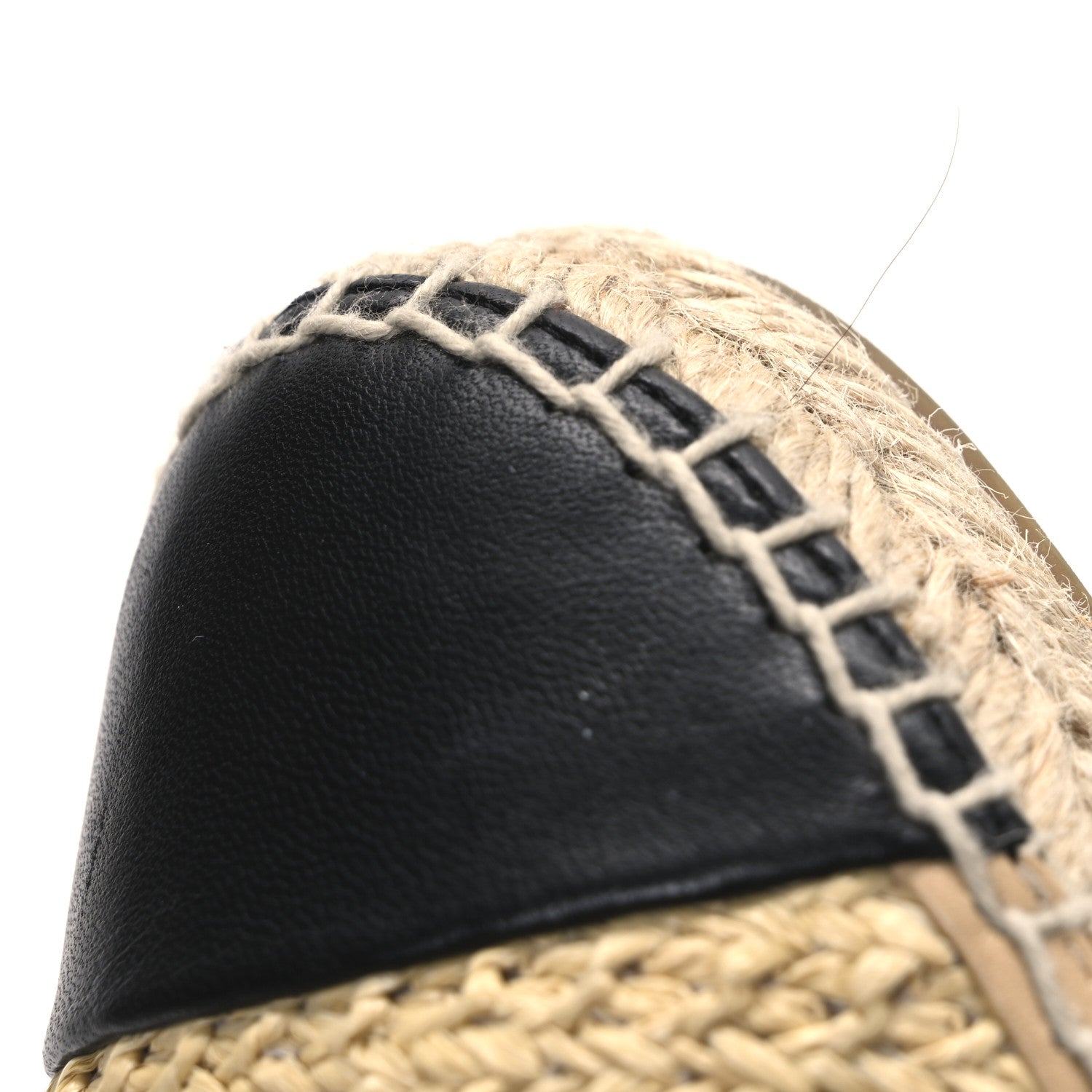 Chanel Braided Fabric Lambskin CC Espadrilles 38 Beige Black 11 of 11