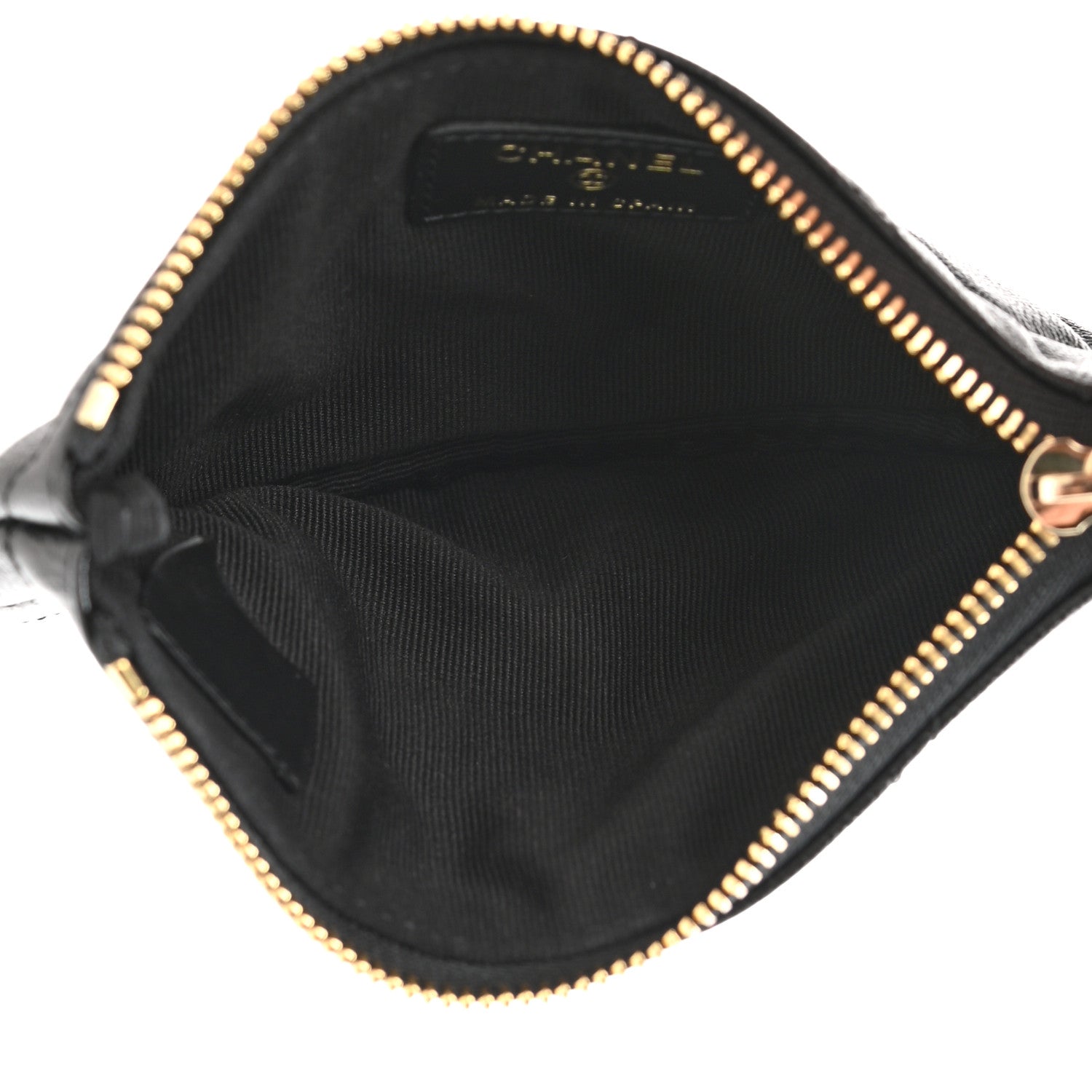 Chanel Caviar Quilted Studded CC Small Pouch Black 5 of 8