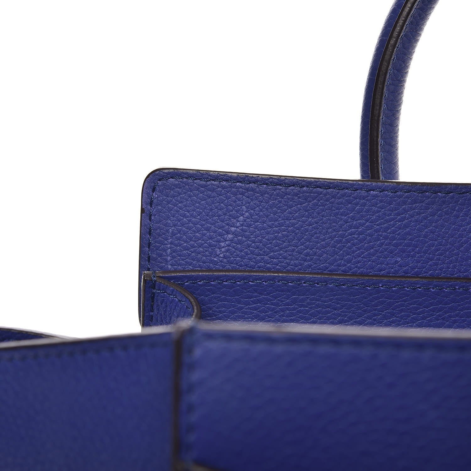 Celine Drummed Calfskin Mini Luggage Indigo 9 of 11