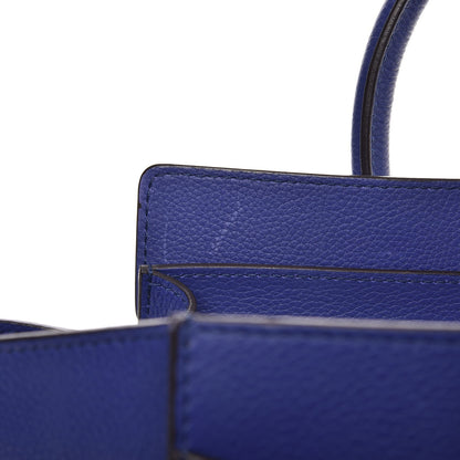 Celine Drummed Calfskin Mini Luggage Indigo 9 of 11