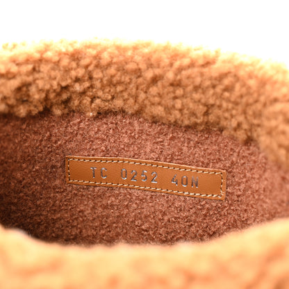 Louis Vuitton Suede Calfskin Shearling Snowdrop Flat Ankle Boot 40 Cognac 9 of 9