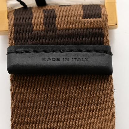 Fendi Ribbon Vitello Century FF 1974 Belt 110 44 Fango Moro 3 of 4