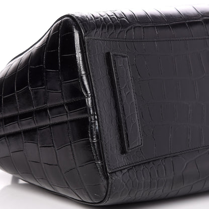 Givenchy Calfskin Crocodile Embossed Medium Antigona Black 5 of 8