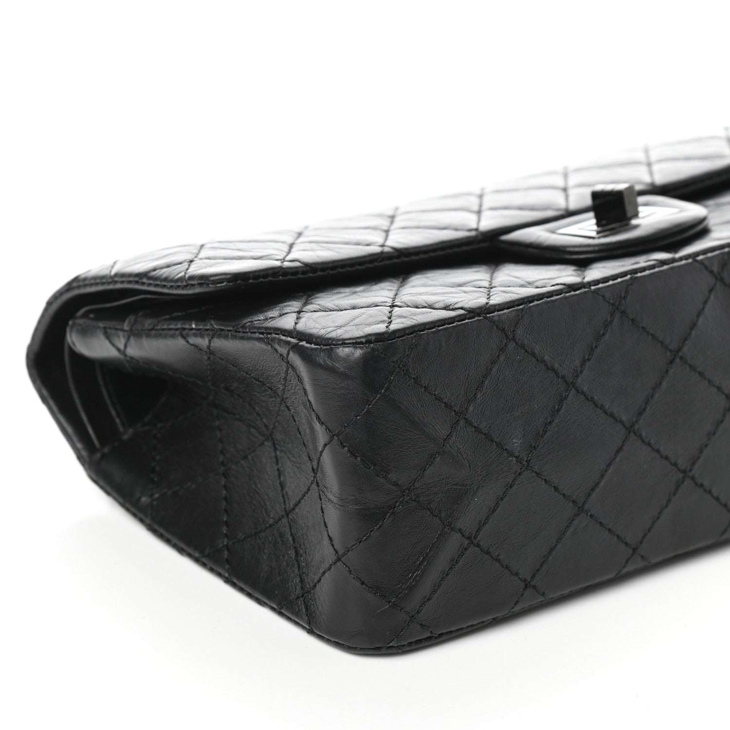 Chanel Aged Calfskin Quilted 2.55 Reissue 225 Flap So Black 9 of 10