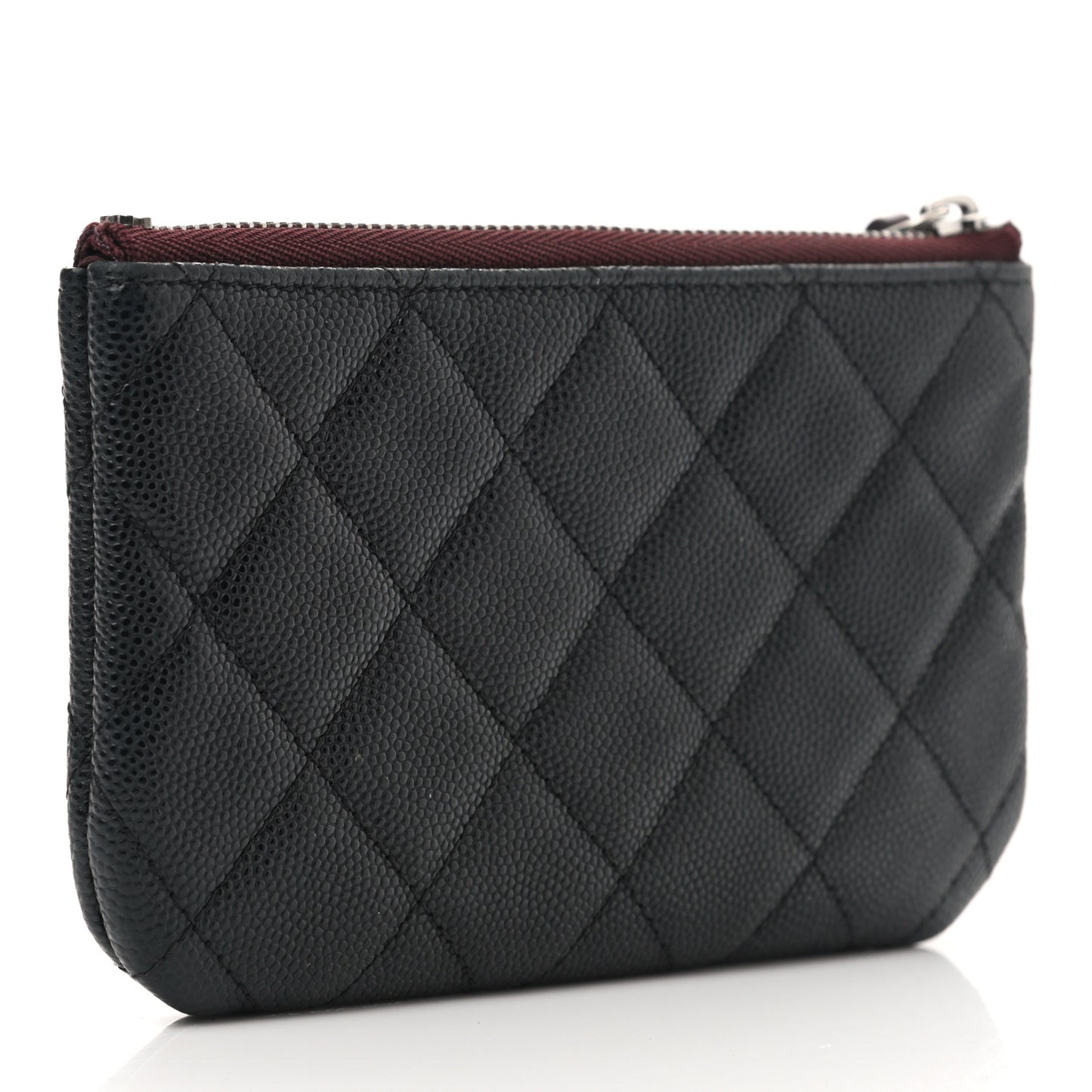 Caviar Quilted Small Cosmetic Case Black