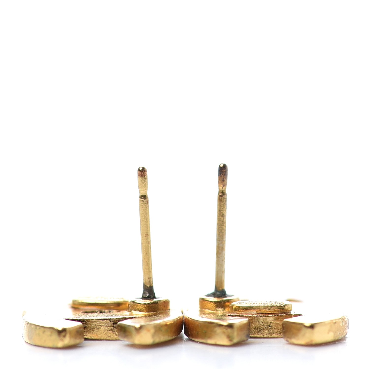 Chanel Metal CC Earrings Gold 3 of 4