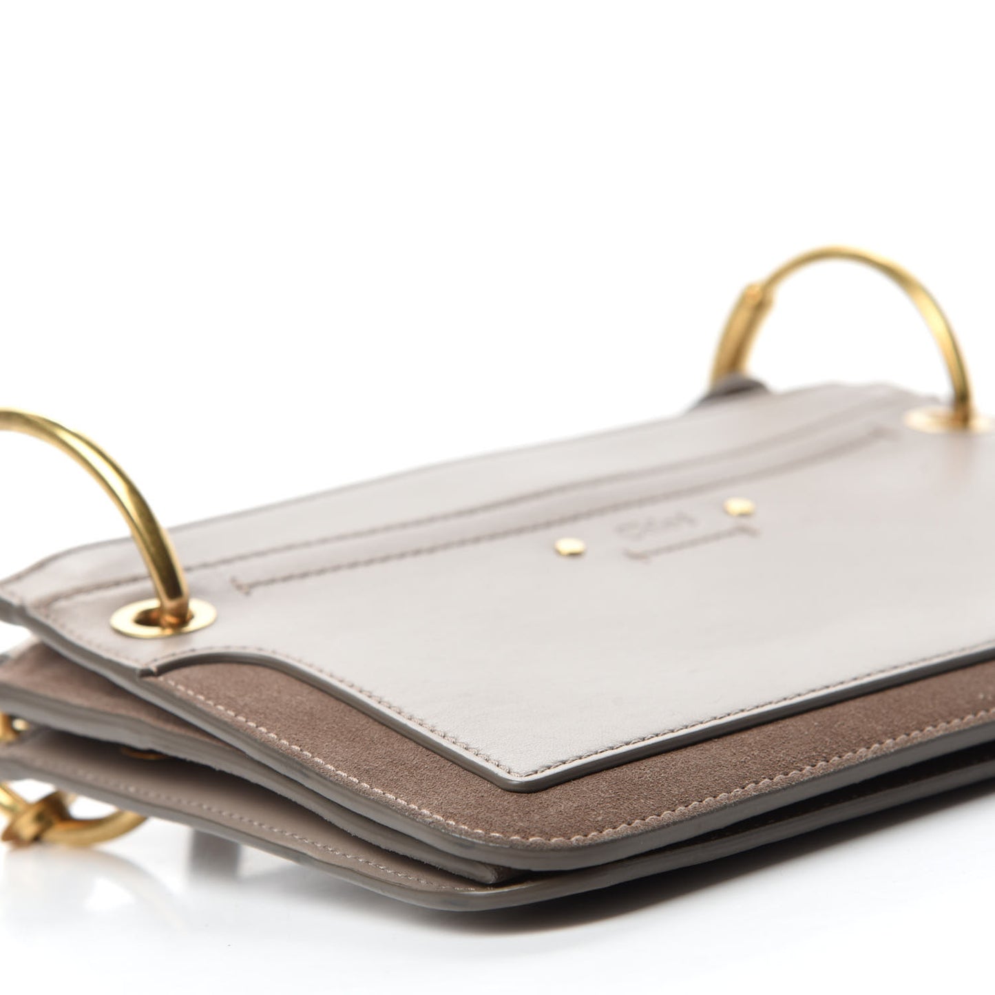 Calfskin Suede Mini Roy Bag Motty Grey