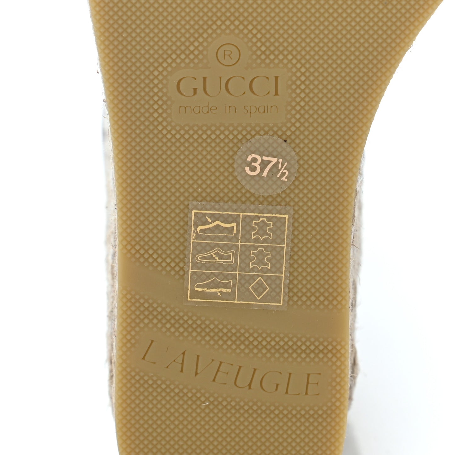 Nappa Matelasse GG Marmont Ankle Wrap Platform 35/120mm Espadrille Wedges 37.5 Porcelain Rose