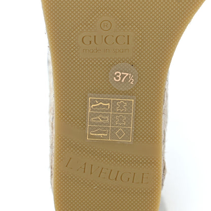 Gucci Nappa Matelasse GG Marmont Ankle Wrap Platform 35/120mm Espadrille Wedges 37.5 Porcelain Rose 7 of 11