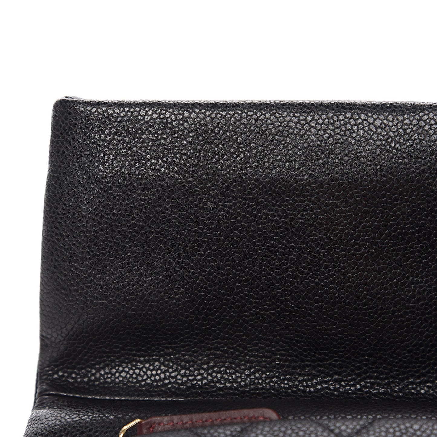 Caviar Quilted CC Beauty Clutch Black