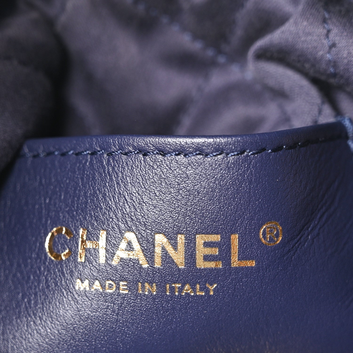 Chanel Shiny Calfskin Quilted Mini Chanel 22 Navy Blue 5 of 9