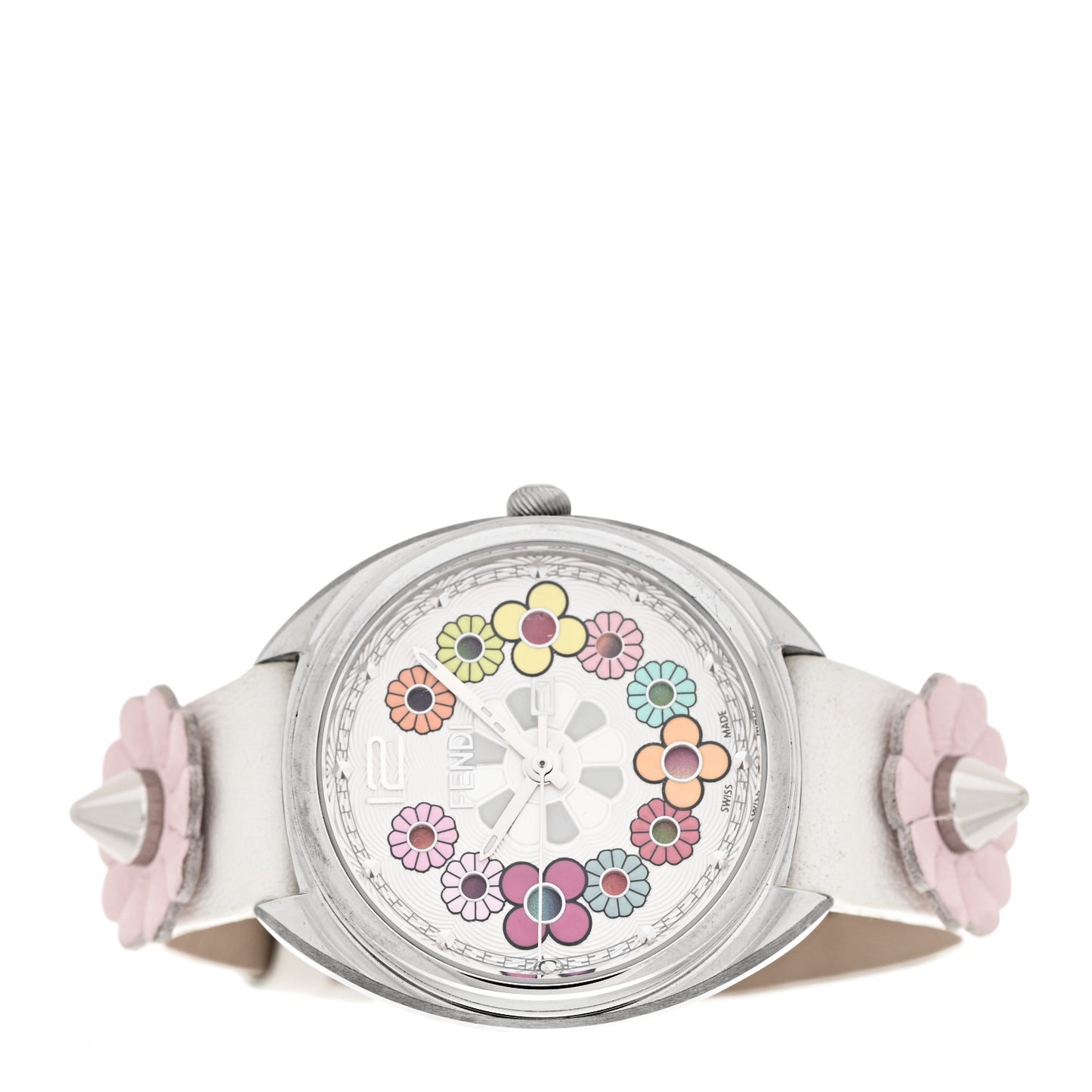 Stainless Steel Calfskin 34mm Momento Flower Quartz Watch