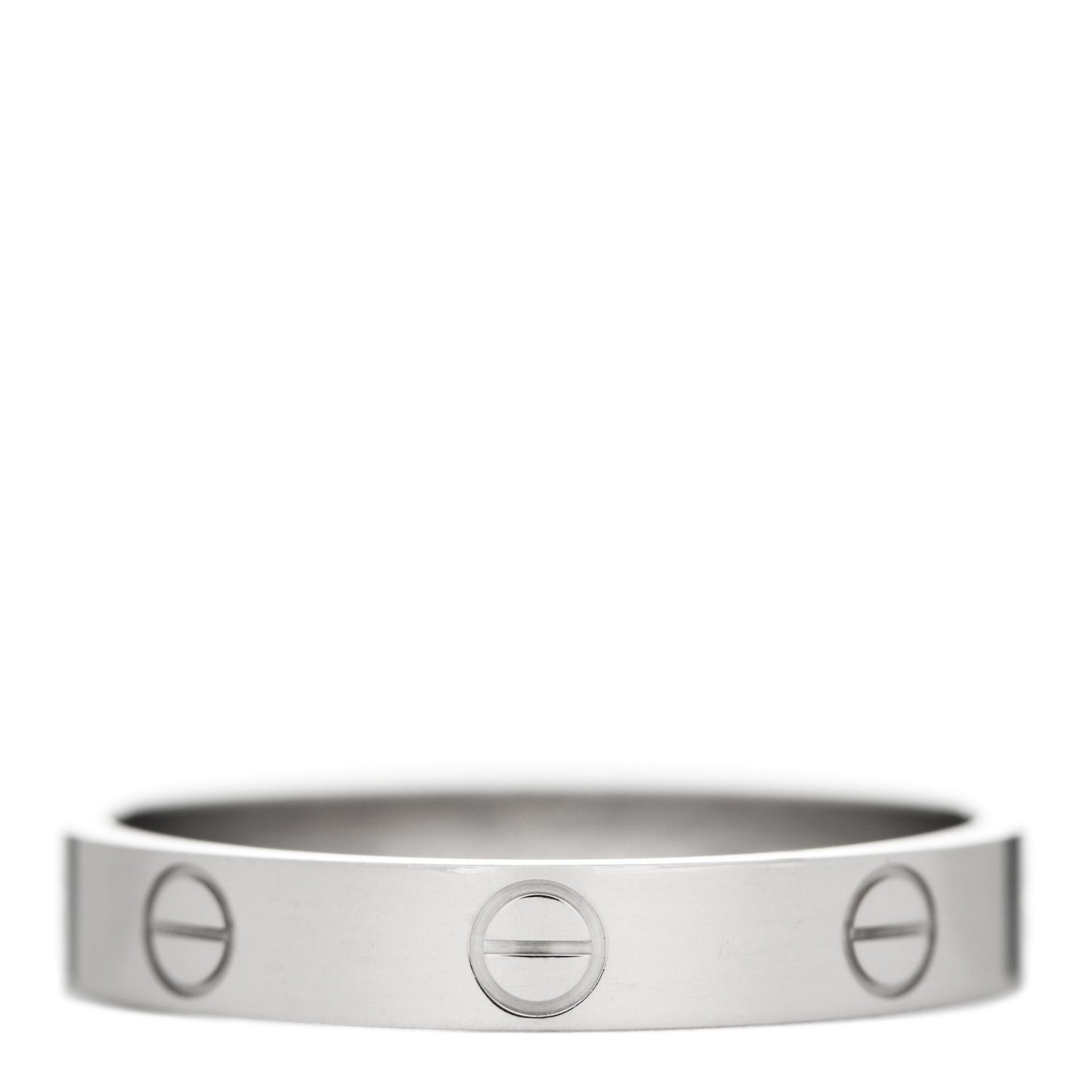 18K White Gold 3.5mm LOVE Wedding Band Ring 60 9.25