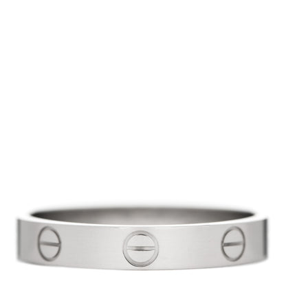 Cartier 18K White Gold 3.5mm LOVE Wedding Band Ring 60 9.25 1 of 4