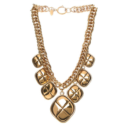 Chanel Quilted Medallion Short Necklace Gold 3 of 6