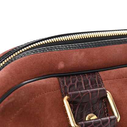 Louis Vuitton Suede Stamped Havane Bowler GM Brun 13 of 13
