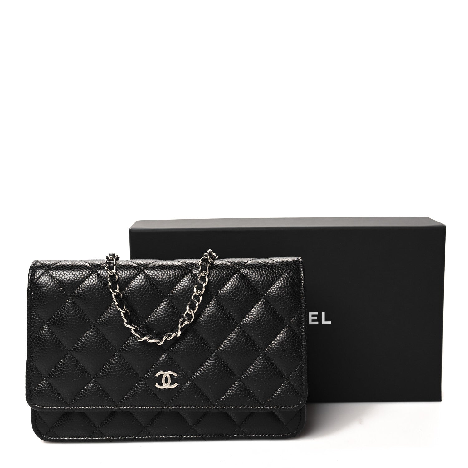 Chanel Caviar Quilted Wallet on Chain WOC Black 12 of 12