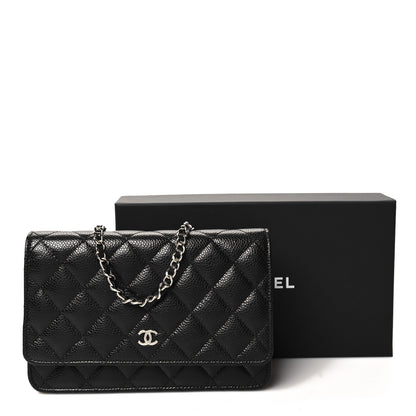 Chanel Caviar Quilted Wallet on Chain WOC Black 12 of 12