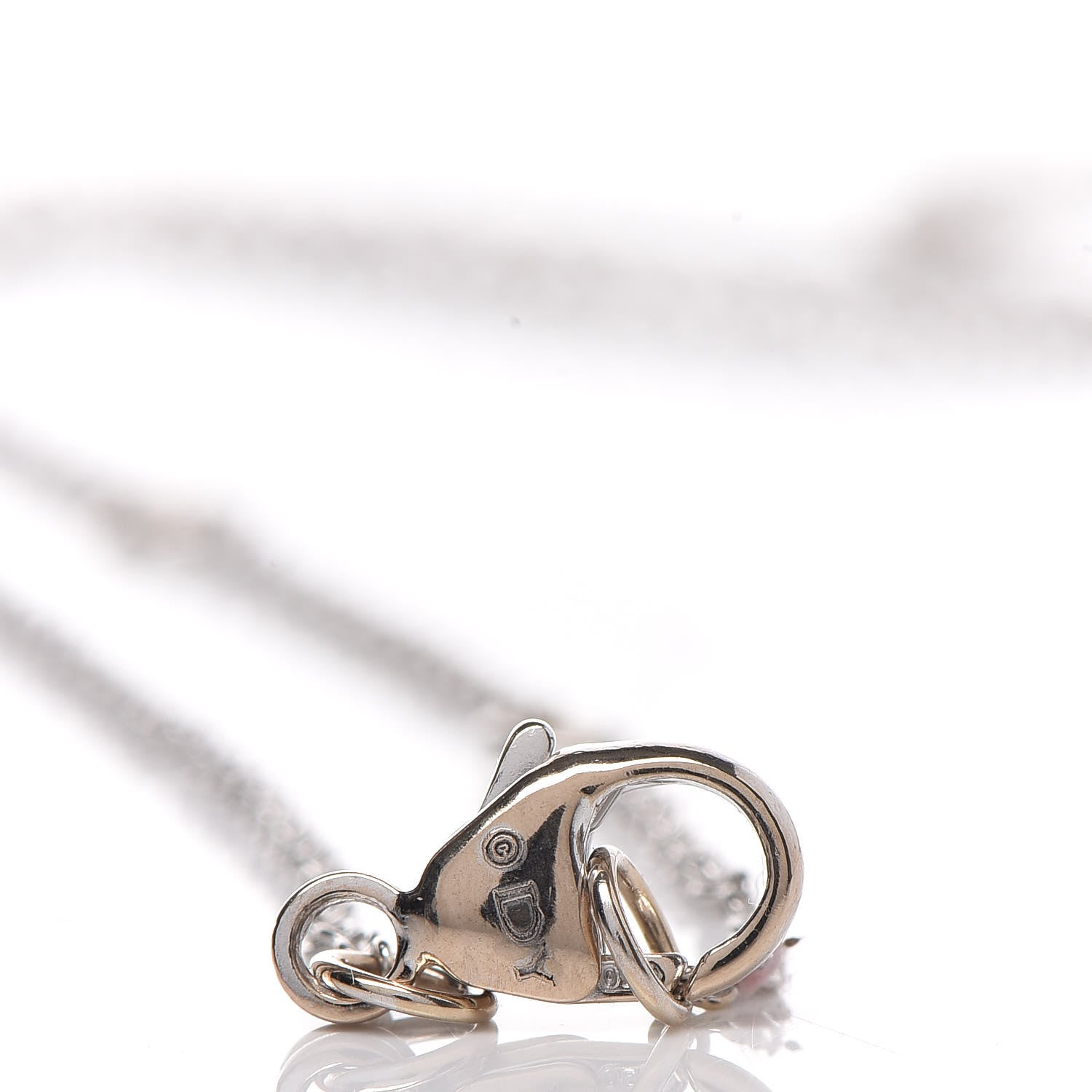 David Yurman 18K White Gold Diamond Initial D Charm Necklace 7 of 7