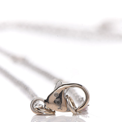David Yurman 18K White Gold Diamond Initial D Charm Necklace 7 of 7