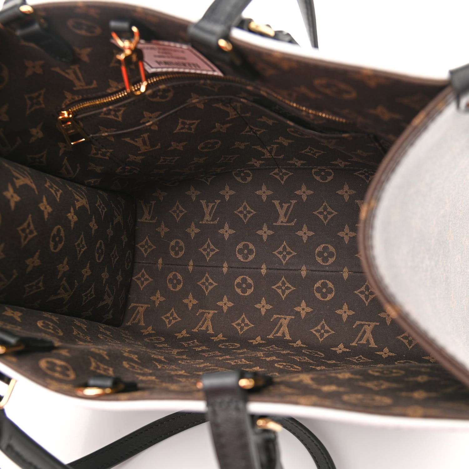 Louis Vuitton X FORNASETTI Calfskin Architettura Onthego MM Black White 5 of 9