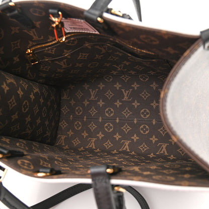 Louis Vuitton X FORNASETTI Calfskin Architettura Onthego MM Black White 5 of 9