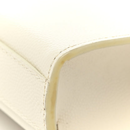 Saint Laurent Grain De Poudre Classic Monogram Cassandre Clutch Dove White 12 of 14